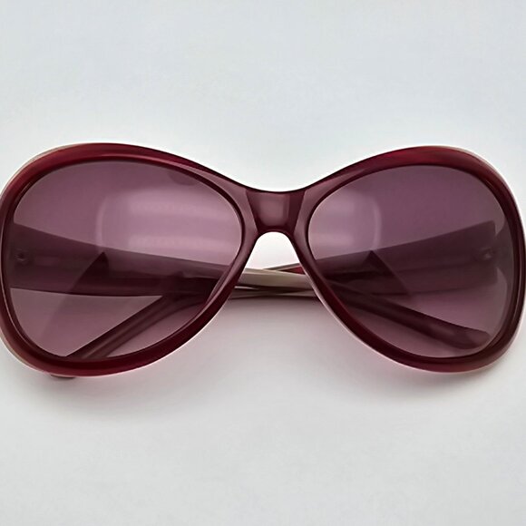 *SOLD* Judith Leiber JL1045B 06 Red Rhinestone Frame Red Gradient Len Sunglasses - Picture 11 of 15